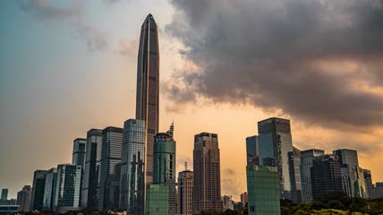 8k延时广东深圳平安大厦写字楼建筑