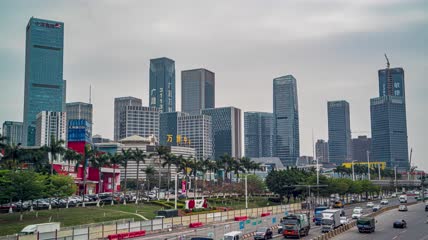 8k延时广州万博中心CDB素材