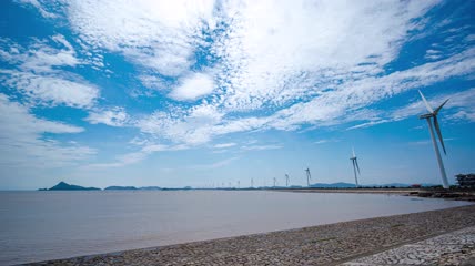 8k延时浙江温岭东海塘码头