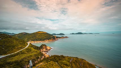 延时浙江温岭石塘对戒观景码头