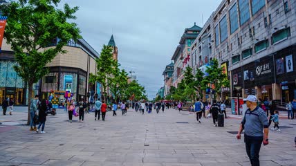 8k大范围延时北京王府井