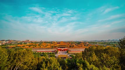 8k延时北京晴空故宫博物馆