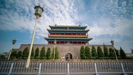 8k延时北京正阳门大楼