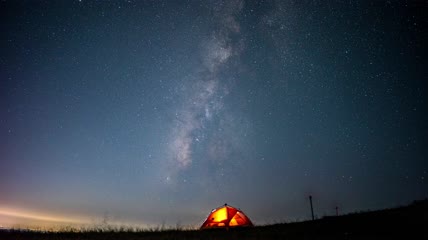 延时星空露营视频
