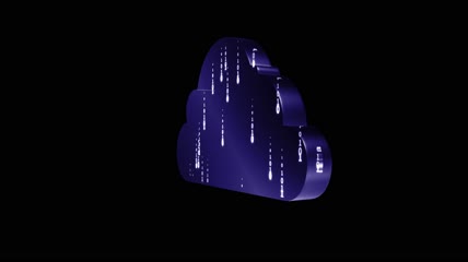 云计算大数据3D图标