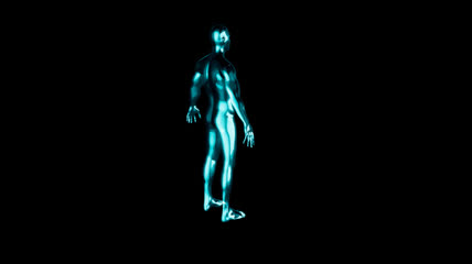 3D人体旋转素材