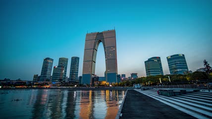 8k江苏苏州东方之门日转夜延时