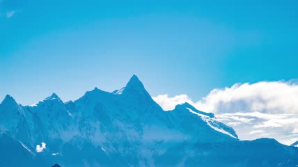 8k延时西藏最美318国道南迦巴瓦雪山山峰