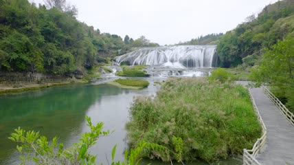 4k实拍5A级景区黄果树陡坡塘