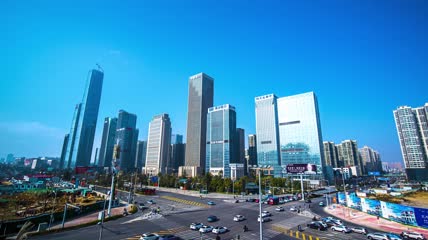 4k延时高楼建筑