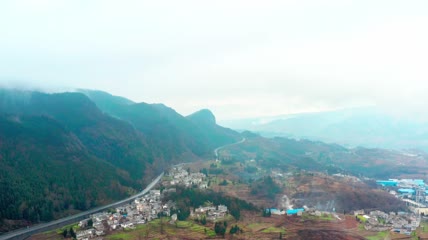4k航拍国道交通素材