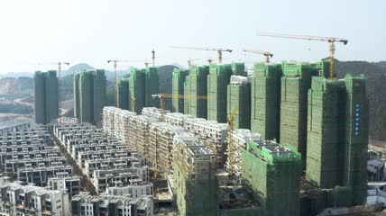 4k航拍房地产开发建筑