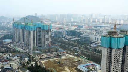 4k航拍楼盘封顶