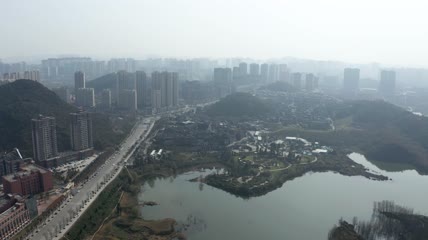 4k航拍贵阳清镇时光贵州素材