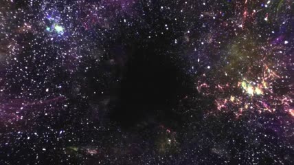 紫色的恒星和星云3D视频