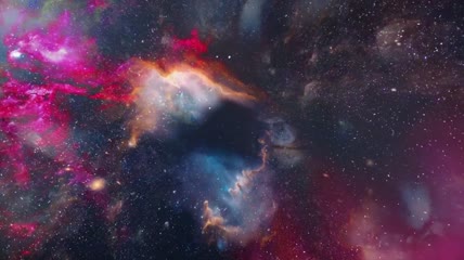 穿越星云和星系之间的宇宙3D视频