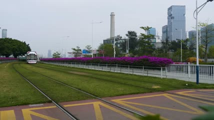 实拍广州有轨电车