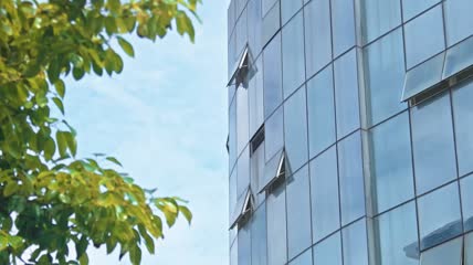 4k实拍CBD建筑外墙空镜头