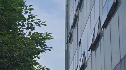 4k实拍CBD建筑高楼外墙空镜头素材