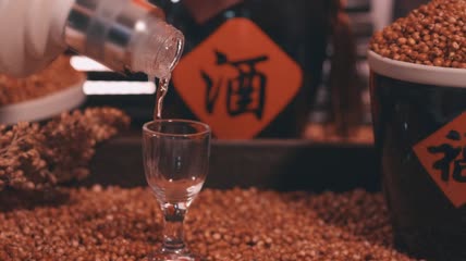 4k实拍白酒国酒液体素材