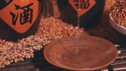 4k实拍升格白酒液体素材