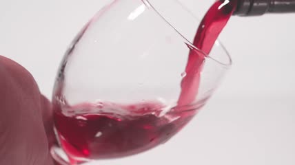 实拍倒红酒酒滴酒液