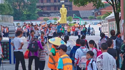 4k小学生放学实拍视频素材