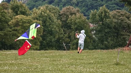 4k实拍成人放风筝