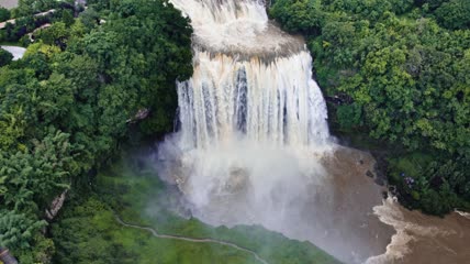 贵州5A级国家景区黄果树大瀑布素材4k航拍