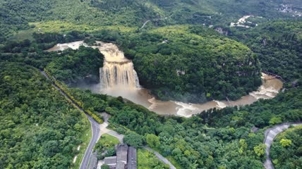 4k航拍黄果树大瀑布贵州5A级国家景区素材