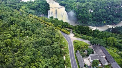 黄果树大瀑布贵州5A级国家景区素材4k航拍