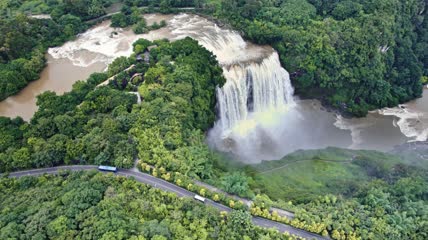 4k贵州5A级国家景区黄果树大瀑布素材航拍