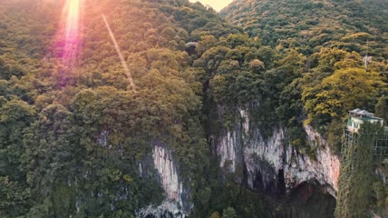 4k航拍贵州5A级景区龙宫龙潭