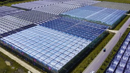 4k航拍贵州大山里大棚种植基地素材