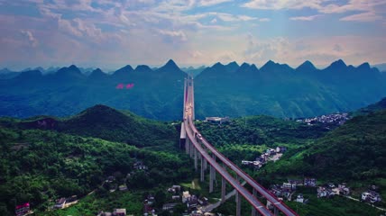 贵州桥梁坝陵河大桥4k航拍