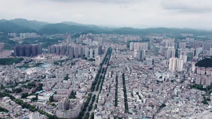 4k航拍贵州清镇城区