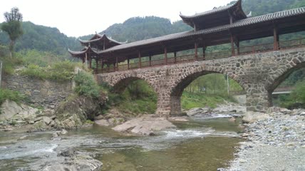 湖北省恩施市盛家坝镇二官寨景区古老的桥梁(12)
