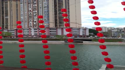 红灯笼装饰4K实拍视频（3）