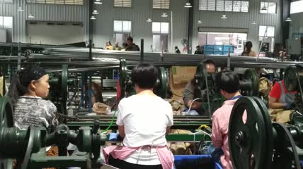 伞厂务工就业制作加工4K实拍视频(2)