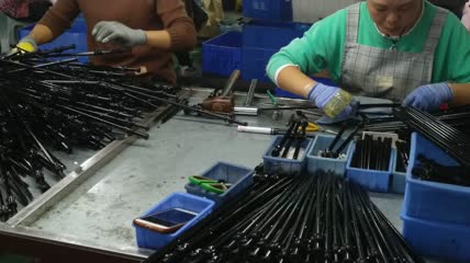 伞厂务工就业制作加工4K实拍视频(5)