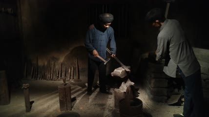 农村传统打铁场景(2)