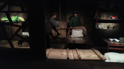 传统手工豆腐合渣作坊4K实拍视频(10)