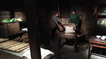 传统手工豆腐合渣作坊4K实拍视频(18)