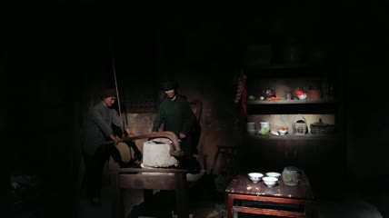 传统手工豆腐合渣作坊4K实拍视频(21)