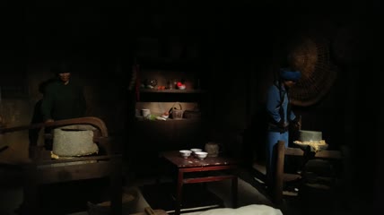 传统手工豆腐合渣作坊4K实拍视频(9)