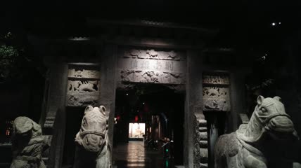 古代牌坊石刻雕刻4K实拍视频(3)