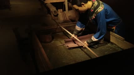 古法造纸艺术4K实拍视频(3)