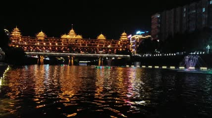 湖北省恩施州宣恩县侗族风雨桥夜景（5）