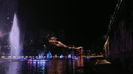 湖北省恩施州宣恩县4A景区墨达楼夜景（1）
