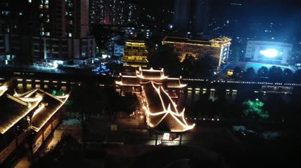 湖北省恩施州宣恩县4A景区墨达楼夜景（5）